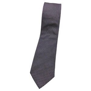 SUITSUPPLY Men's 100% Silk Necktie LUXURY Tie Navy Purple Geometric W:3.5" EUC
